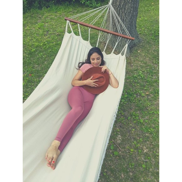 Cabana Hammock Handwoven | Summer Hammock | Double Sided Hammock | Comfy Home Ac - Picture 7 of 8